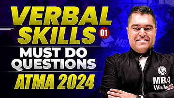 Must do Questions - Verbal Skills 1 for ATMA 2024