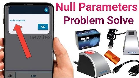 RD Service Mantra Null Parameters Problem | Fingerprint Scan Nahi Horaha Hai Paynearby Relypay Spice