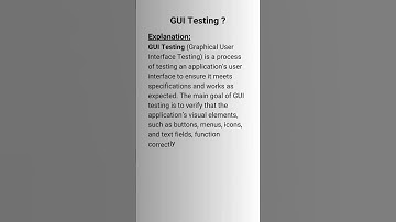 GUI Testing ? #testengineer #manualtesting #interviewguide #interviewtips