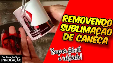 Como tirar escrito de caneca personalizada?