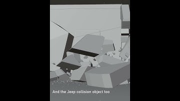 Blender car chase animation cg breakdown (Rigid body physics) #shorts