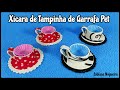 IDÉIA com Tampinha de Garrafa Pet / Forminha de Xícara ☕💕