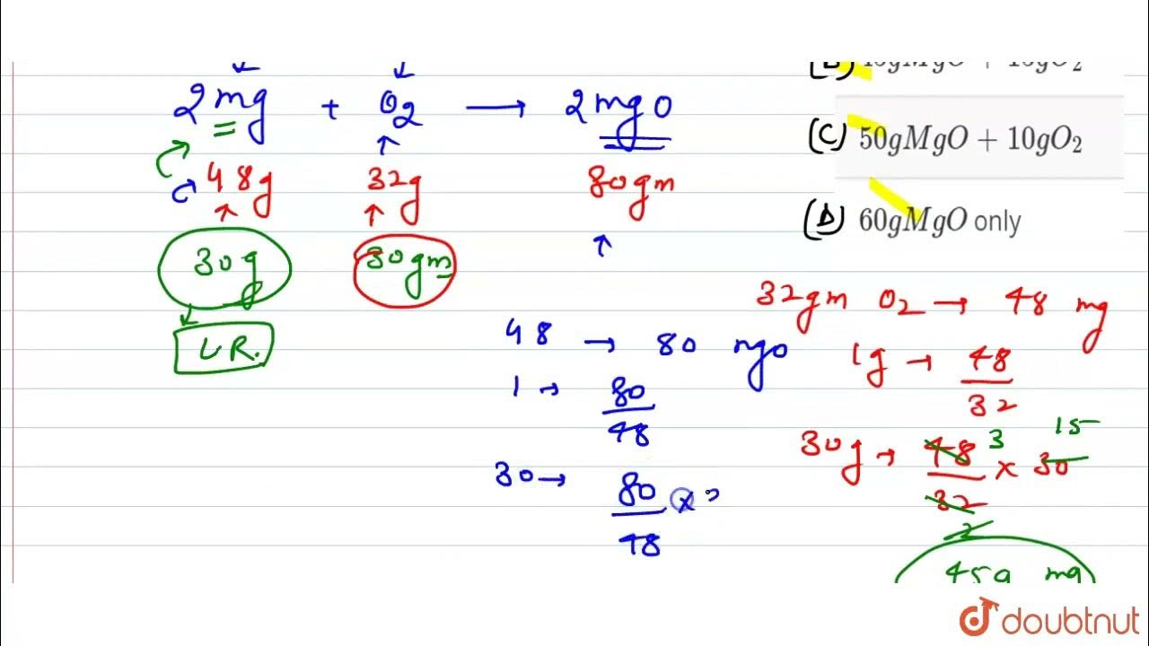 The composition of residual mixture will be if 30 g of Mg combines with