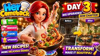 Her Comeback Day 3 Gameplay Walkthrough 🍳 Restaurant Renovation & New Chapter Unlocked! screenshot 5