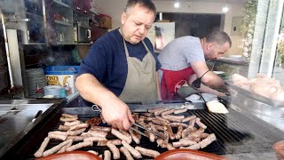 Kosovo #1 FAST FOOD DISH!! Qebaptore FOOD TOUR in Peja, Kosovo