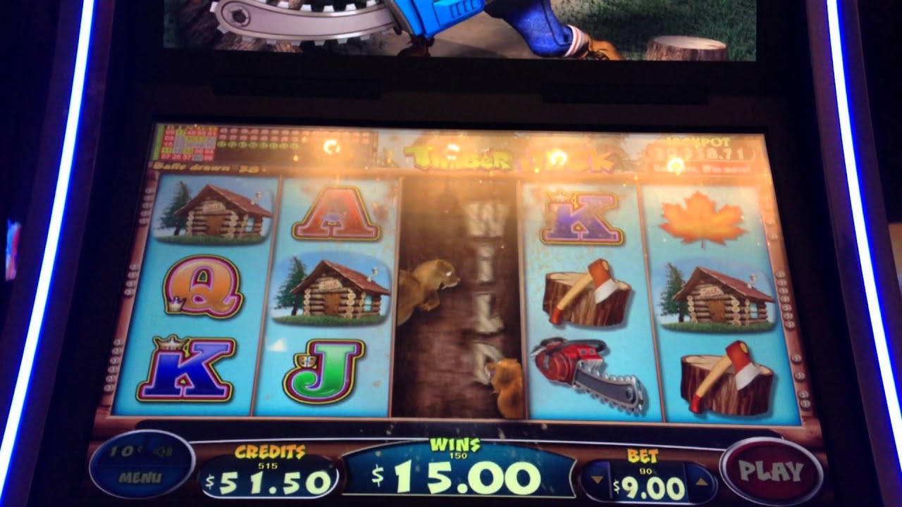 $9 Timber Jack Slot Machine Bonus Win High Limit - YouTube