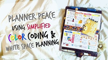 Tutorial: Color Coding and Functional Planning for White Space Planner Peace - Personal Planner