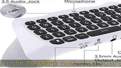Wireless Controller Keyboard for PS5, Bluetooth 3.0 Mini Portable Gamepad Chatpad with Built-in Spe