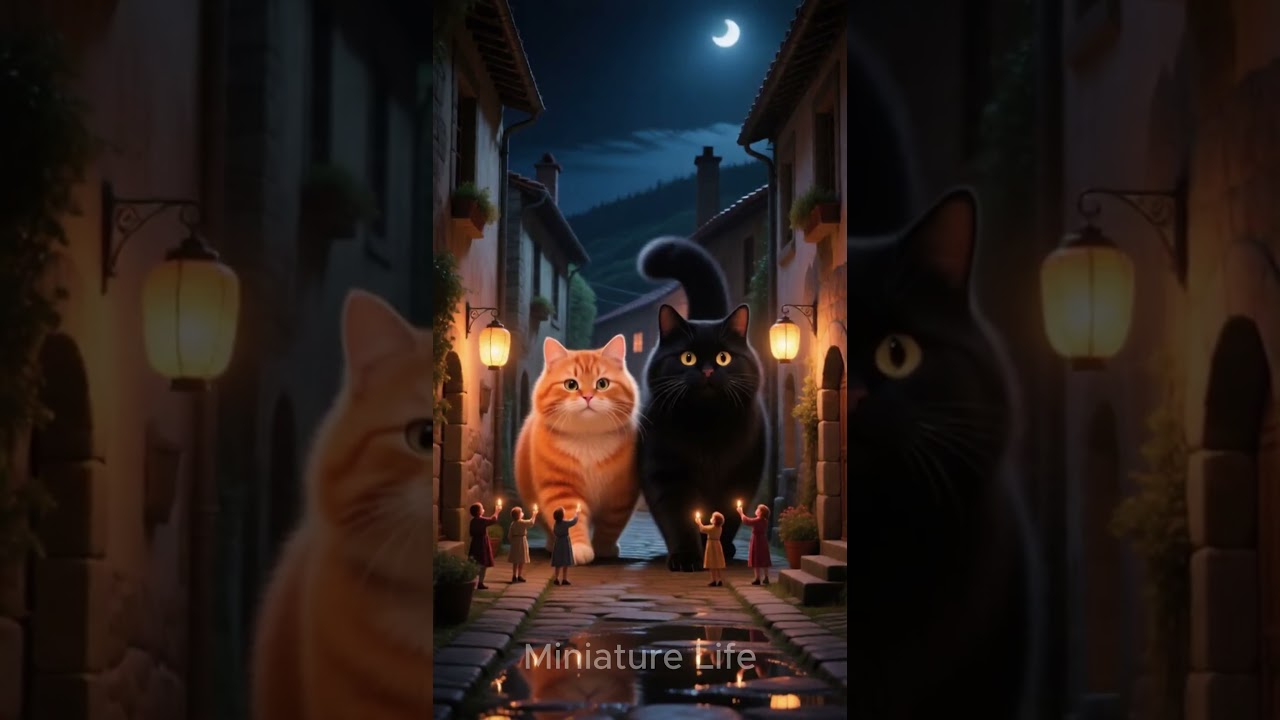 🧡🐱 Romantic Puffy Cat Tale in the Tiny Village 🏡🐱💞