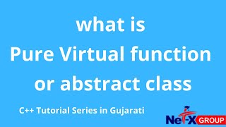 Pure virtual function or abstract base class explain in Gujarati | [Class #19]