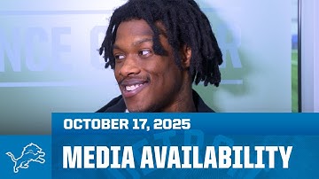 Amon-Ra St. Brown, Jameson Williams and DJ Reader meet with the media | October 17, 2025