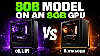 Run an 80B Model on an 8GB GPU | oLLM vs llama.cpp