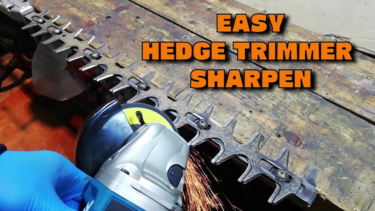 How To Quickly Sharpen Hedge Trimmer Blades - YouTube
