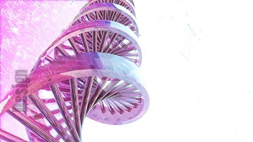 Abstract Loopable Background with rotating abstract DNA