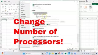 How to Adjust Number of Computer Processors Used for Microsoft Excel! #howto #tutorial #msexcel