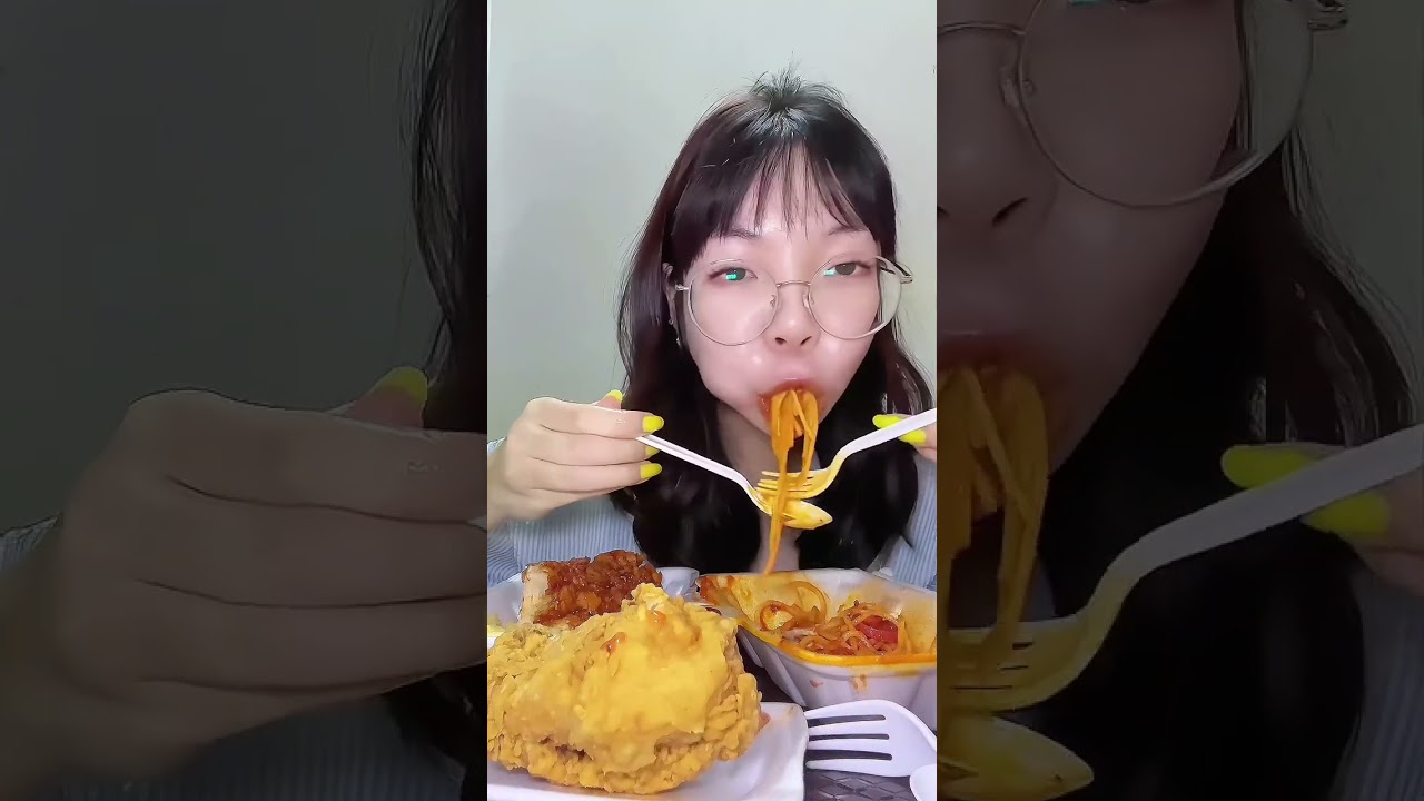 Mukbang Jollibee (Combo 3 gà, 1 mì, 1 khoai, 2 nước) #mukbang #eating #asmr #asmreating #jollibee