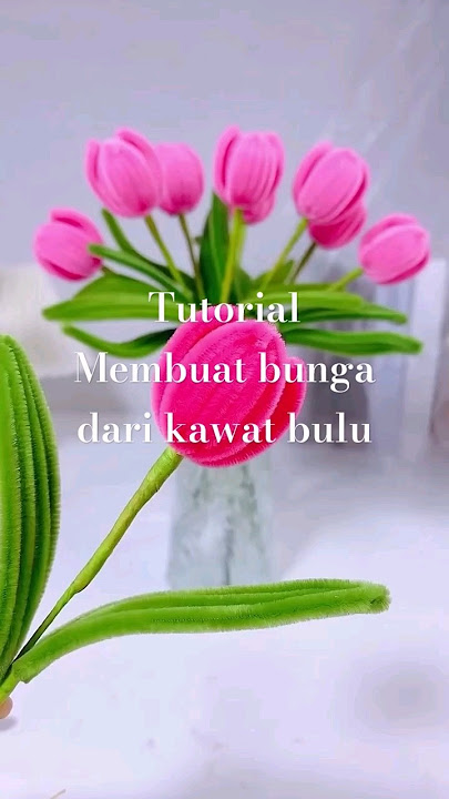 Tutorial Membuat bunga dari kawat bulu #buket #kawatbulu #bunga #cantik #cara #trik #how make