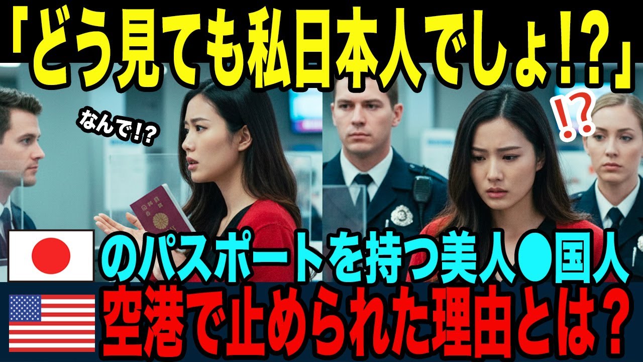 【海外の反応】「どう見ても日本人でしょ！？」アメリカ空港で入国拒否された美人●国人女性の“衝撃の一言”「日本のパスポート持ってます！」
