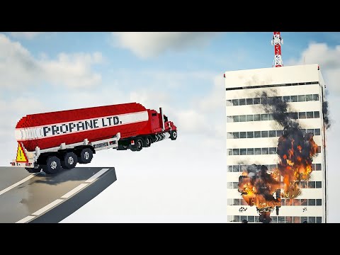 Cars Jump Into Office Building | Teardown