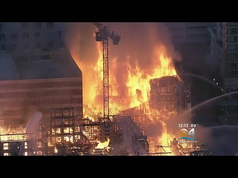 Fire Engulfs California Construction Site