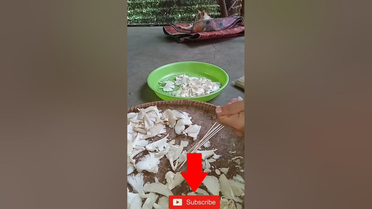 Proses penusukan dan perebusan sate jamur#shorts #jamurtiramputih #subscribe