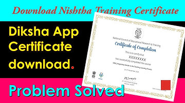 How to download nishtha certificate ll diksha app certificate download option not showing