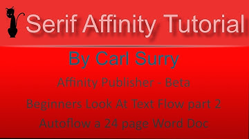 Affinity Publisher - Beta - Beginners Look At Text Flow part 2