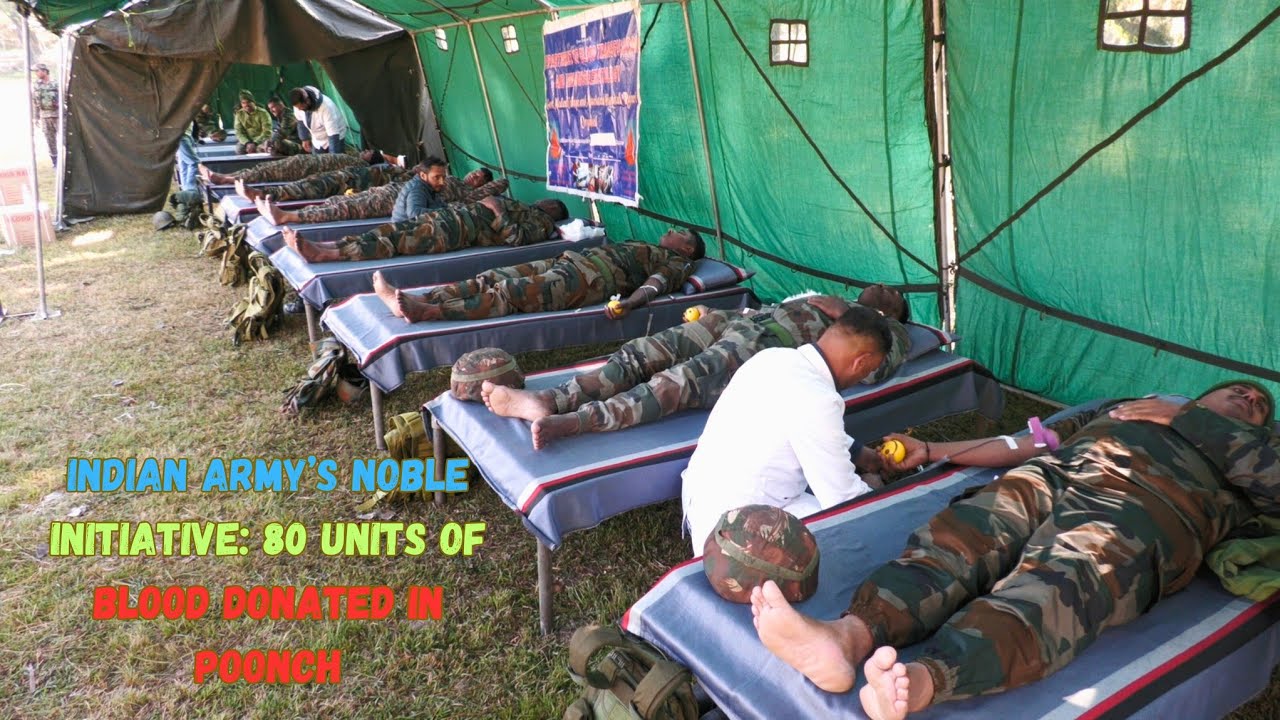 Indian Army’s Noble Initiative: 80 Units of Blood Donated In Poonch
