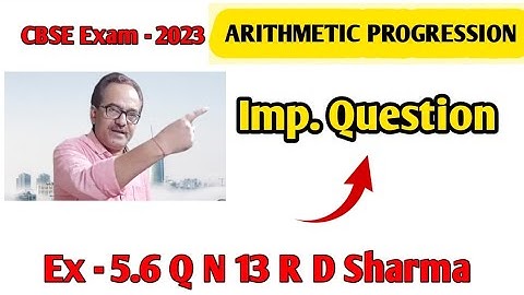 Arithmetic Progression Class 10 Maths Chapter 5 Ex - 5.6 R D Sharma New Edition 2022
