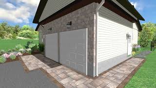 Kemptville Front Yard 3D Landscape Design