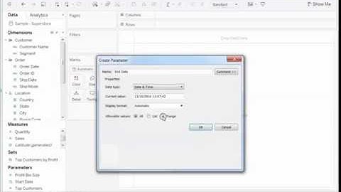 How To Create a Filter for Start and End Dates Using Parameters in Tableau