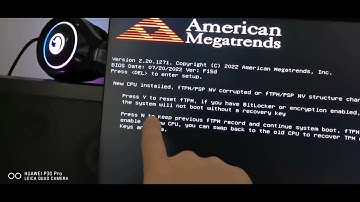 New CPU installed, fTPM NV Corrupted;  y/n BitLocker, fTPM record key dissable
