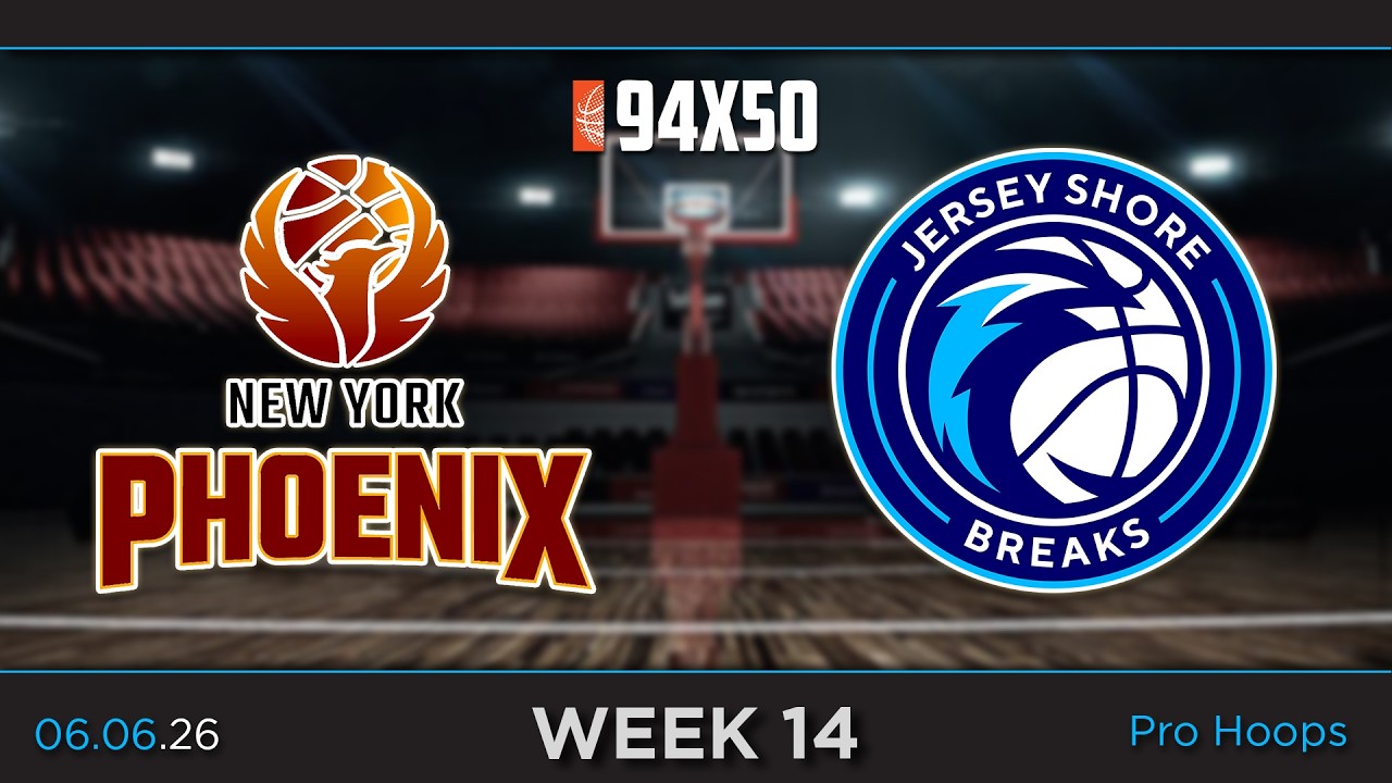 New York Phoenix at Jersey Shore Breaks - WEEK 14 - 94x50 Pro Basketball League