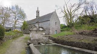 Chapelle Notre Dame de Bonne Nouvelle &amp; Fontaine Saint Eutrope, 29180 Locronan, Brittany, France