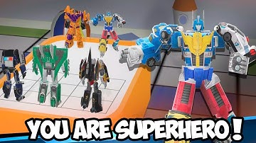 MAX LEVEL in Superhero Robot Merge Master Game.