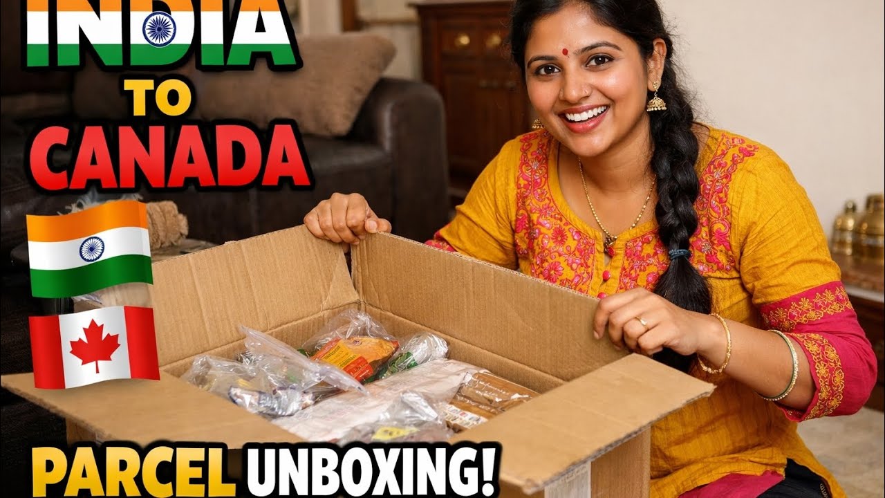 India to Canada Parcel 🇮🇳➡️🇨🇦 Unboxing Tamil |❤️|Dresses & Snacks Unboxing | Tamil Vlog #tamilvlog 