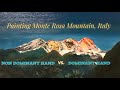 Painting Monte Rosa Mountain:  Non Dominant vs. Dominant Hand (Speedpaint 200 Subscriber Special!!!)