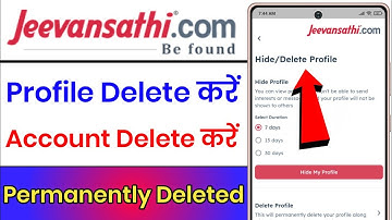 Jeevansathi App Se Apna Account Kaise Delete Kare || Jeevansathi App Se Profile Kaise Delete Kare