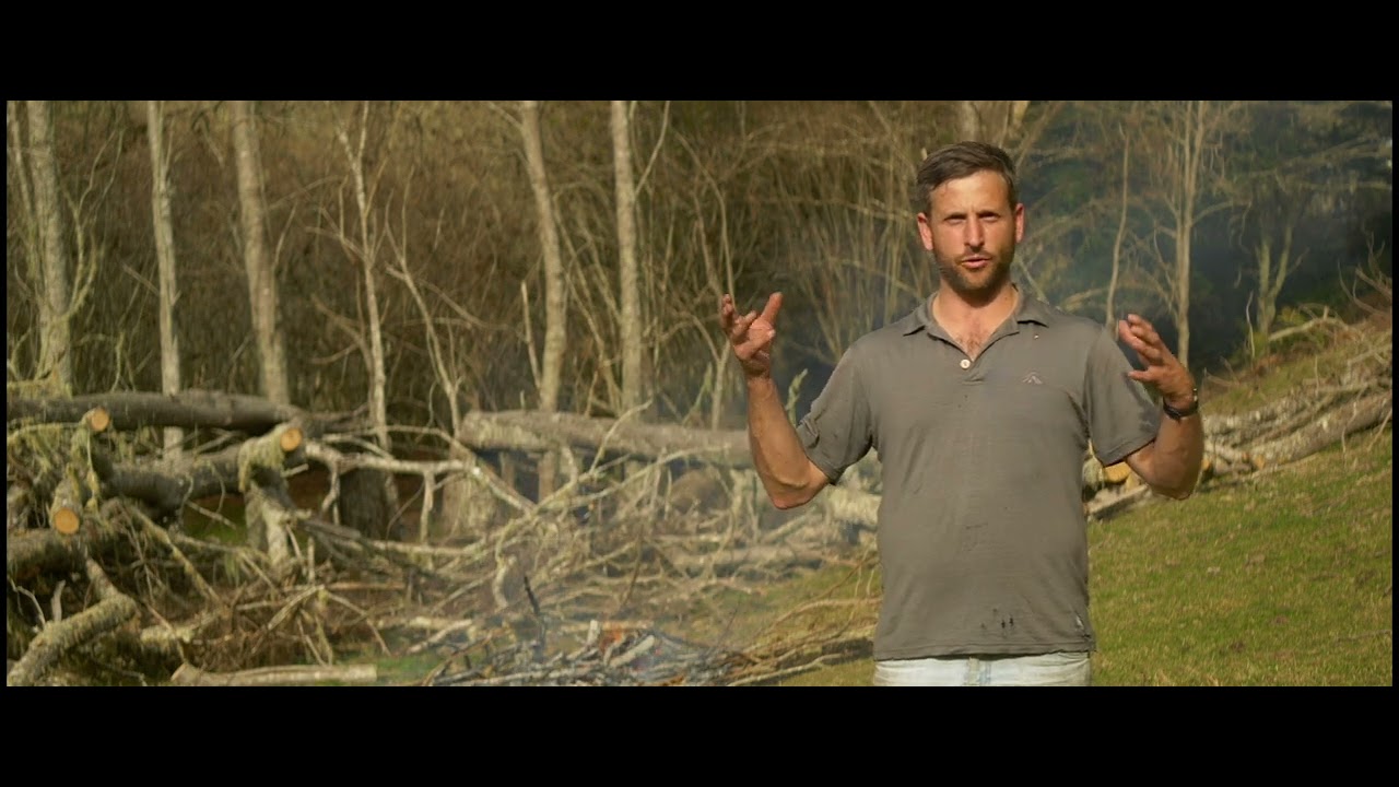 How to easily make biochar on a farm - YouTube