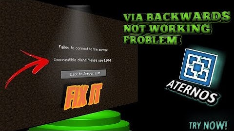 how to fix via backwards in aternos | minecraft