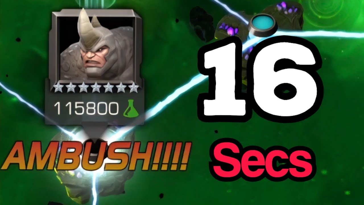 16 Secs K.O.   - who can take out Rhino that quickly?