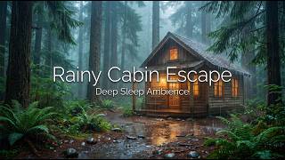 Lost in the Endless Forest Rain 🌧️ Relaxing Cabin Ambience & Heavy Rain Sounds for Deep Sleep