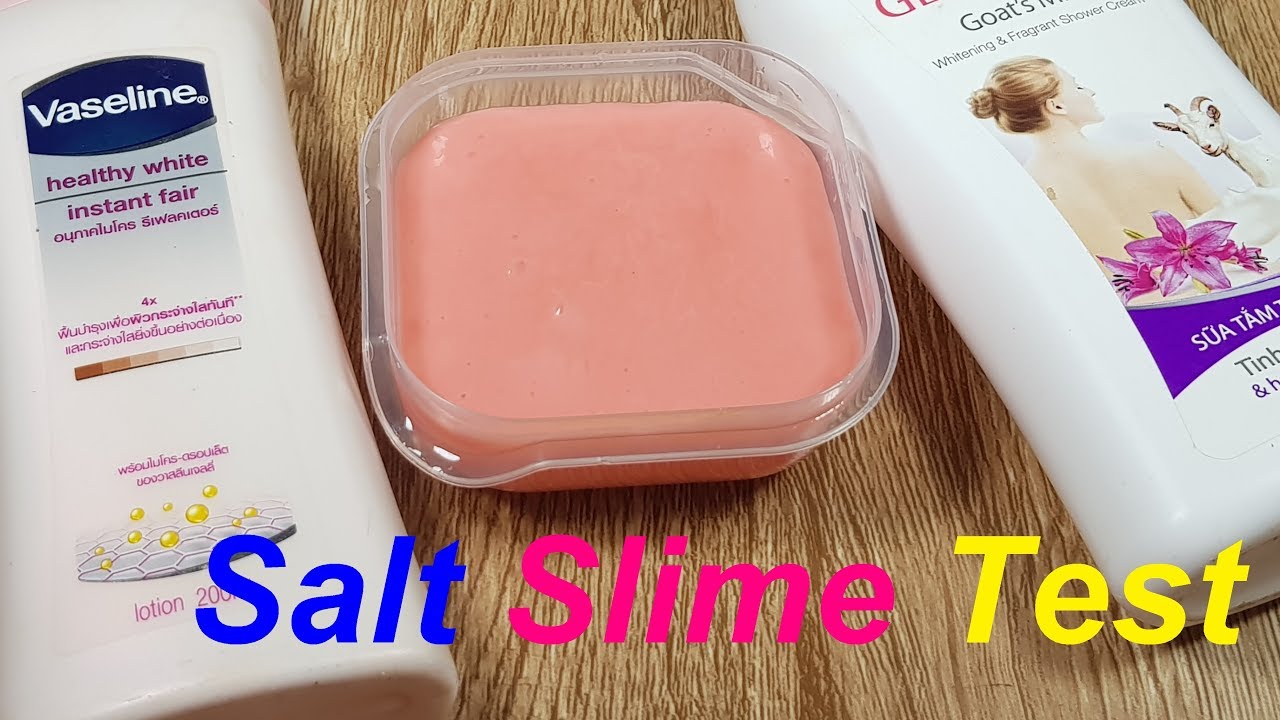 Salt Vaseline Slime and Body Wash!! Slime Test