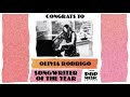 Olivia Rodrigo Receives Congrats on ASCAP Songwriter of the Year Award