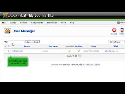 Joomla!: How to Change the Default Admin's Username