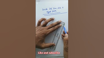 divide line into 4 equal parts #diploma #engineeringdrawing #iti #technicaldrawing #engineering