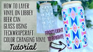 New Teck Wrap Color Changing Vinyl, How to Apply a Vinyl Decal to Beer Can  Glass