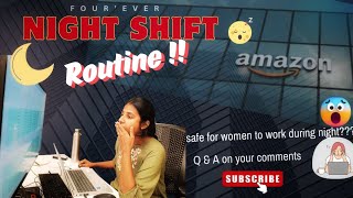 Night Shift Routine #Amazon | Safety for women during night shift #worklifebalance #nightshiftlife
