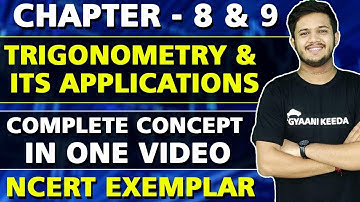 Ncert class 10 exemplar chapter -8 Triginometry and its applications maths ncert complete solution