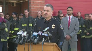 City officials give update on firefighter who was shot and killed